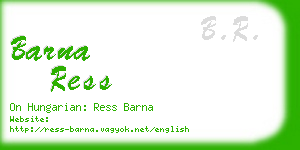 barna ress business card